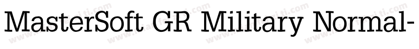 MasterSoft GR Military Normal字体转换